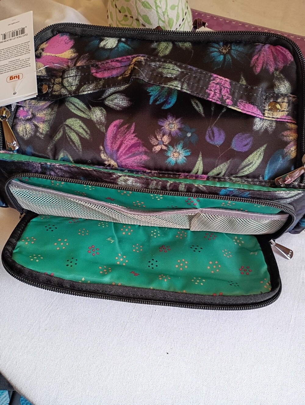 Lug Trolley Bloom Black Women’s Travel Cosmetic Bag in Black - Picture 12 of 13